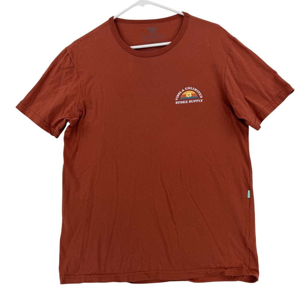 Vissla Shirt Mens Medium Orange Stoke Supply Graphic Tee T-Shirt‎ Surf Tagless
